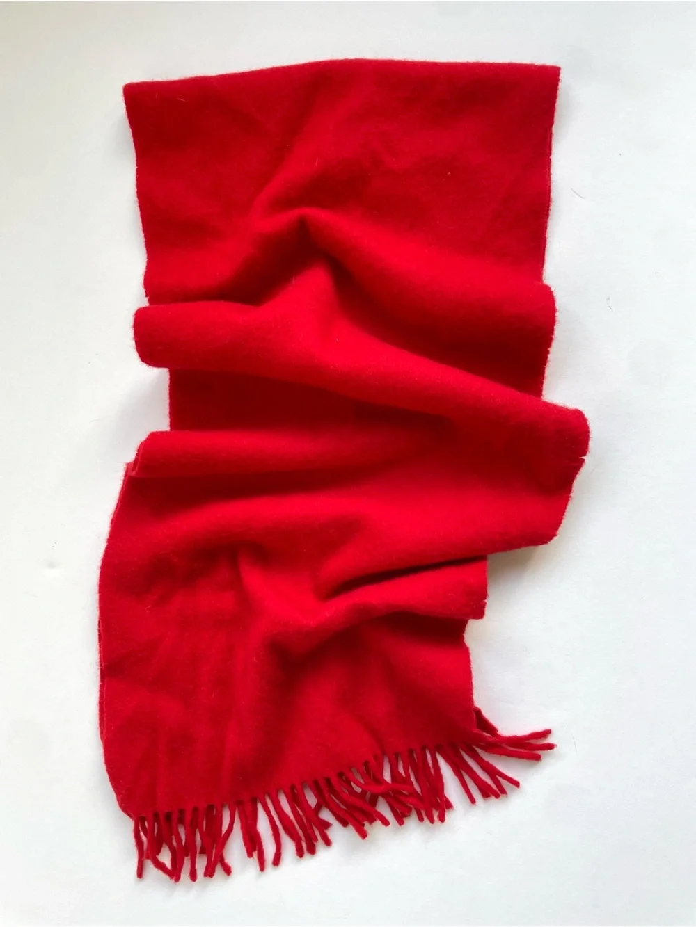 Johnstons of Elgin 100% Cashmere Scarf, Claret Red, Made in Scotland